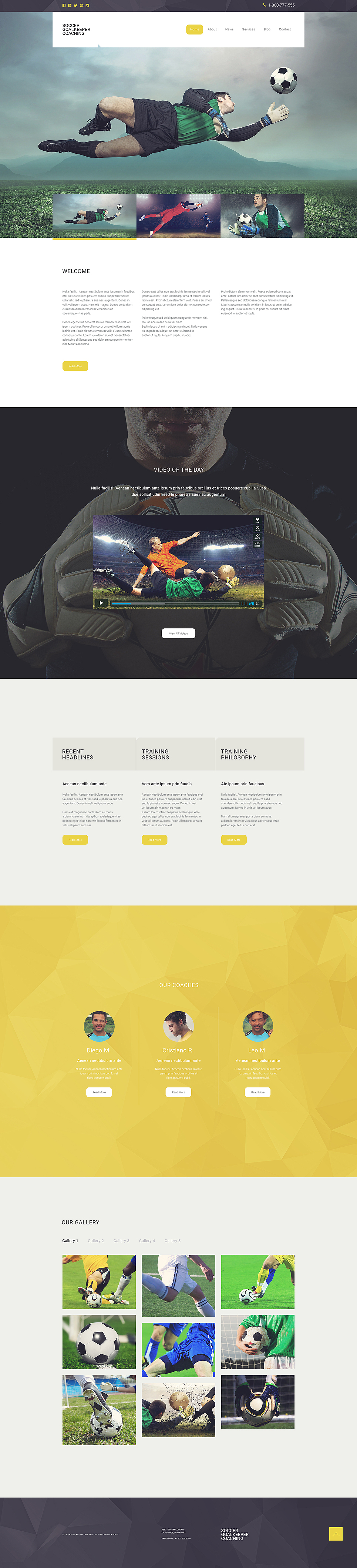 Soccer Responsive Website Template New Screenshots BIG