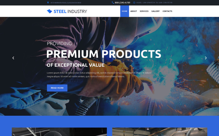 Steelworks Responsive Website Theme Big Screenshot Steelworks Responsive Website Template New Screenshots BIG