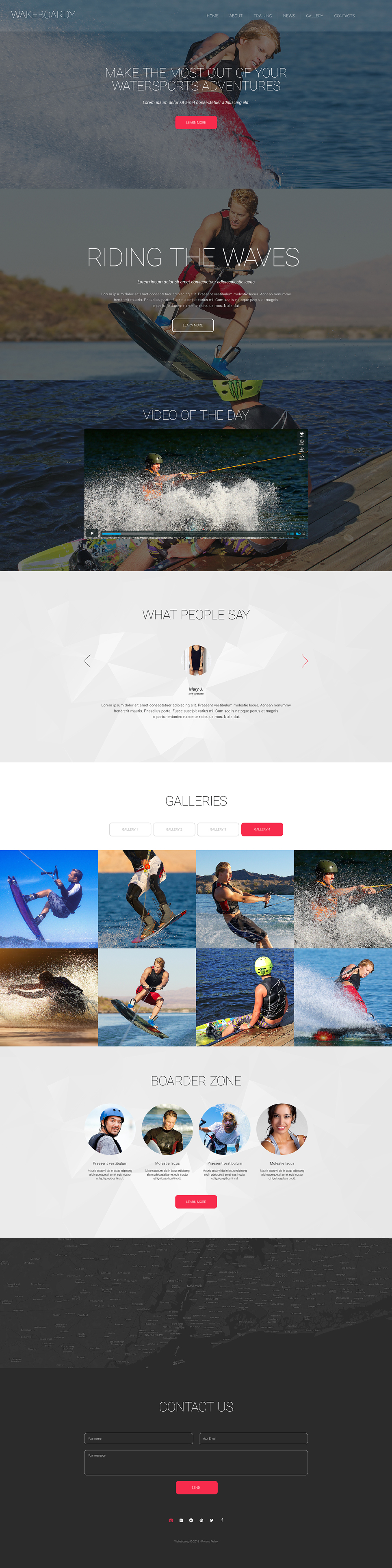 Wakeboarding Responsive Website Template New Screenshots BIG