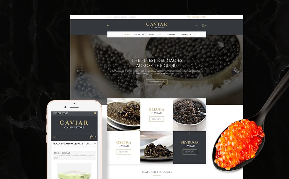 Caviar Shopify Theme New Screenshots BIG