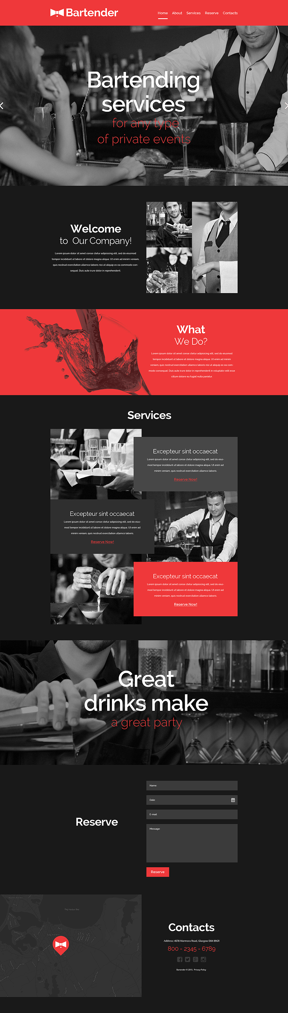 Cocktail Bar Responsive Website Template New Screenshots BIG