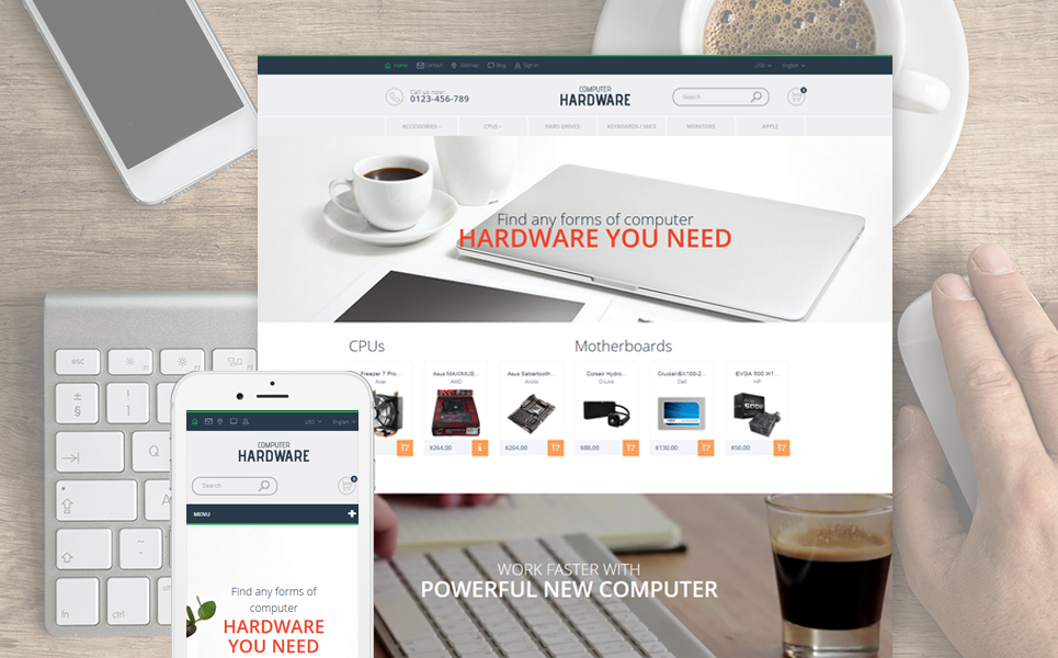 Computer Hardware PrestaShop Theme New Screenshots BIG