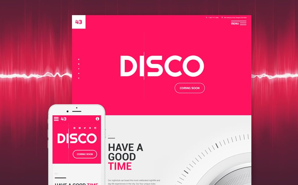 Disco Website Template New Screenshots BIG