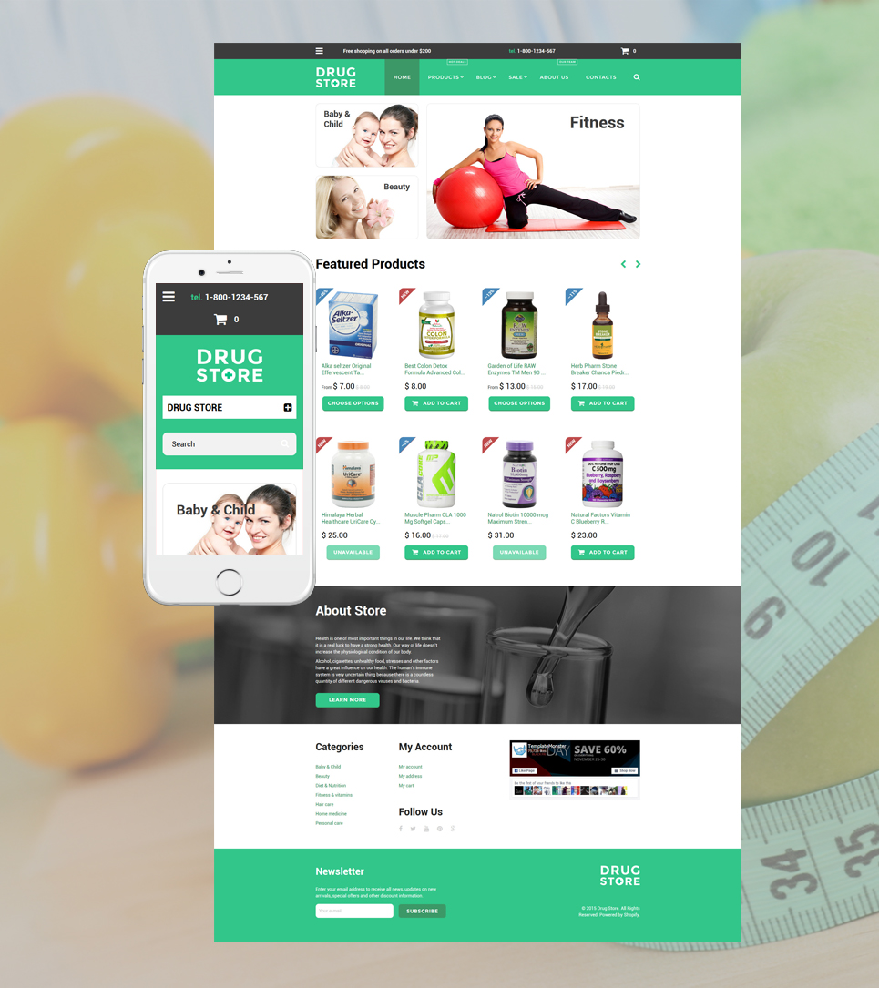 Drug store Shopify Theme New Screenshots BIG