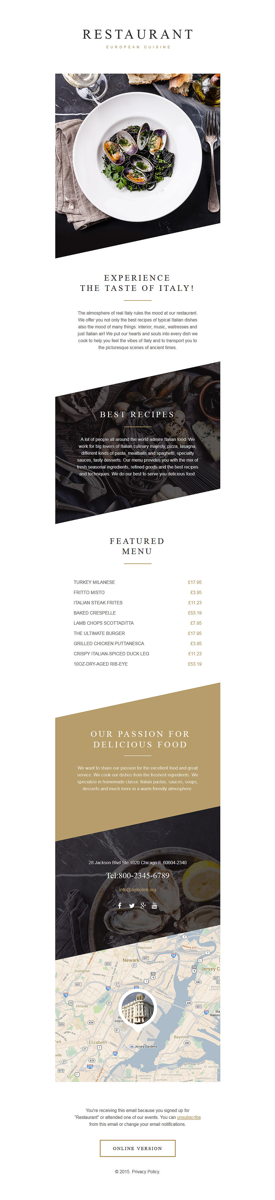 European Restaurant Responsive Newsletter Template New Screenshots BIG