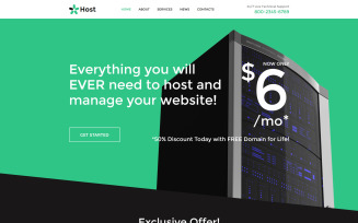 Hosting Responsive Website Template