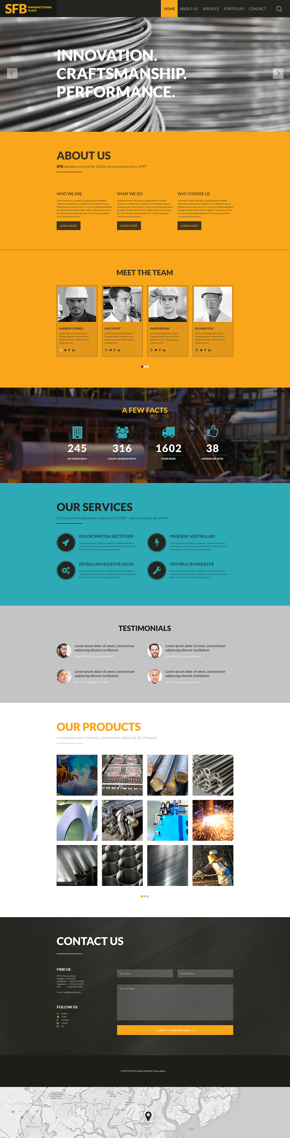 Industrial Responsive Website Template New Screenshots BIG