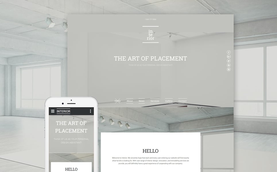 Interior & Furniture Responsive Website Template New Screenshots BIG