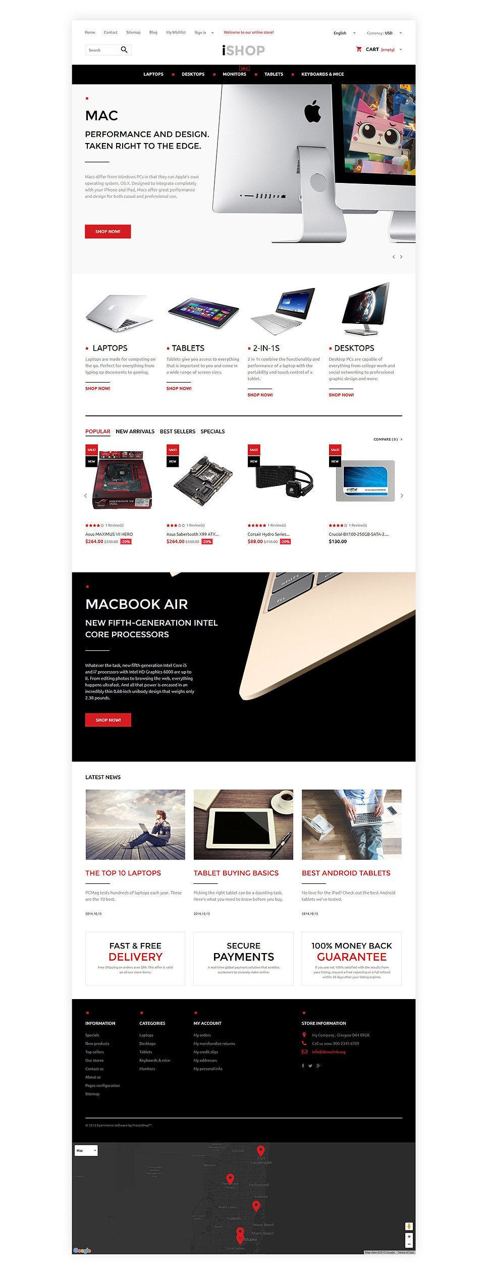 iShop PrestaShop Theme New Screenshots BIG