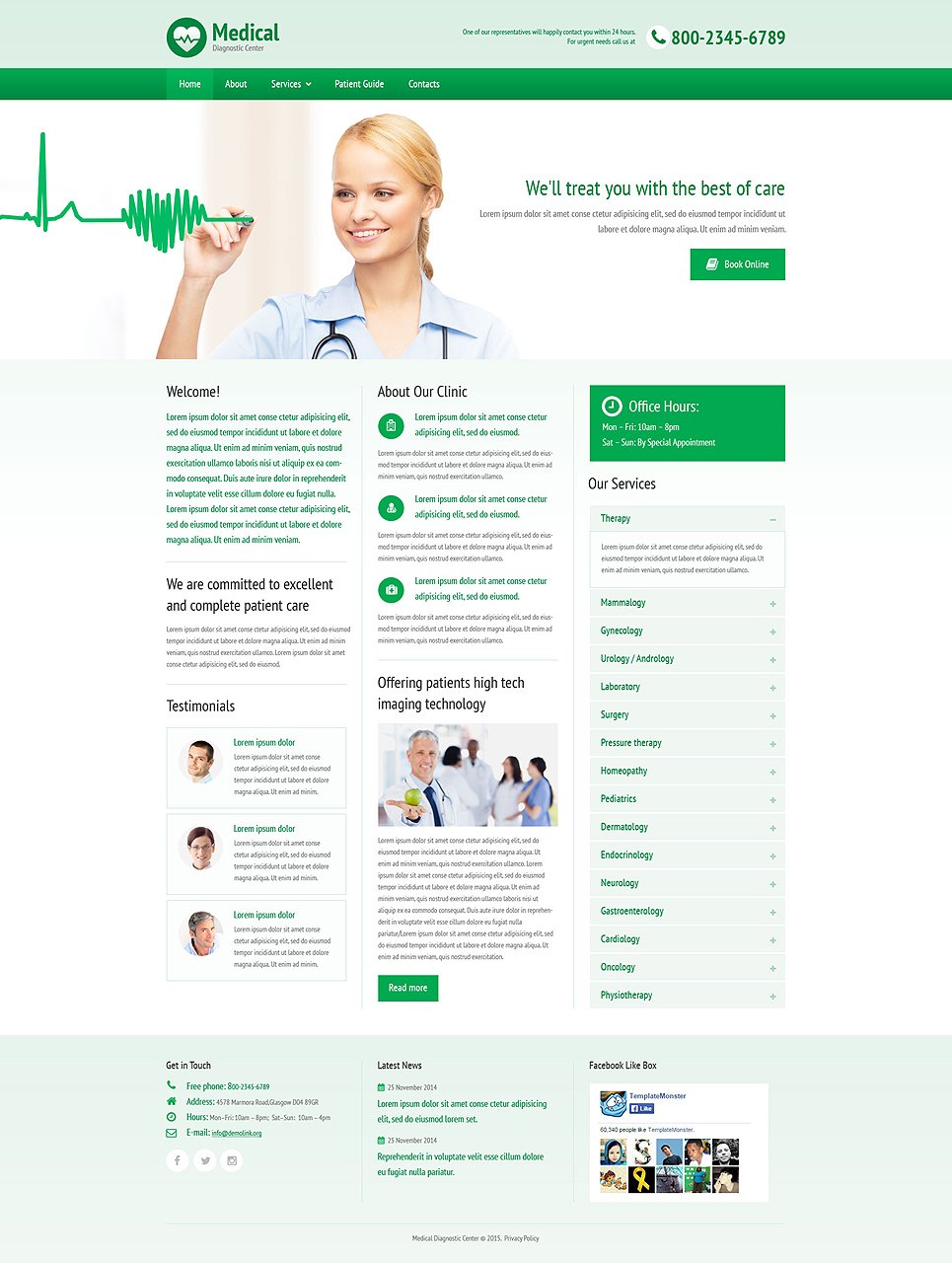 Medical Responsive Website Template New Screenshots BIG