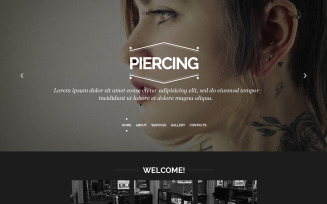 Piercing Shop Responsive Website Template