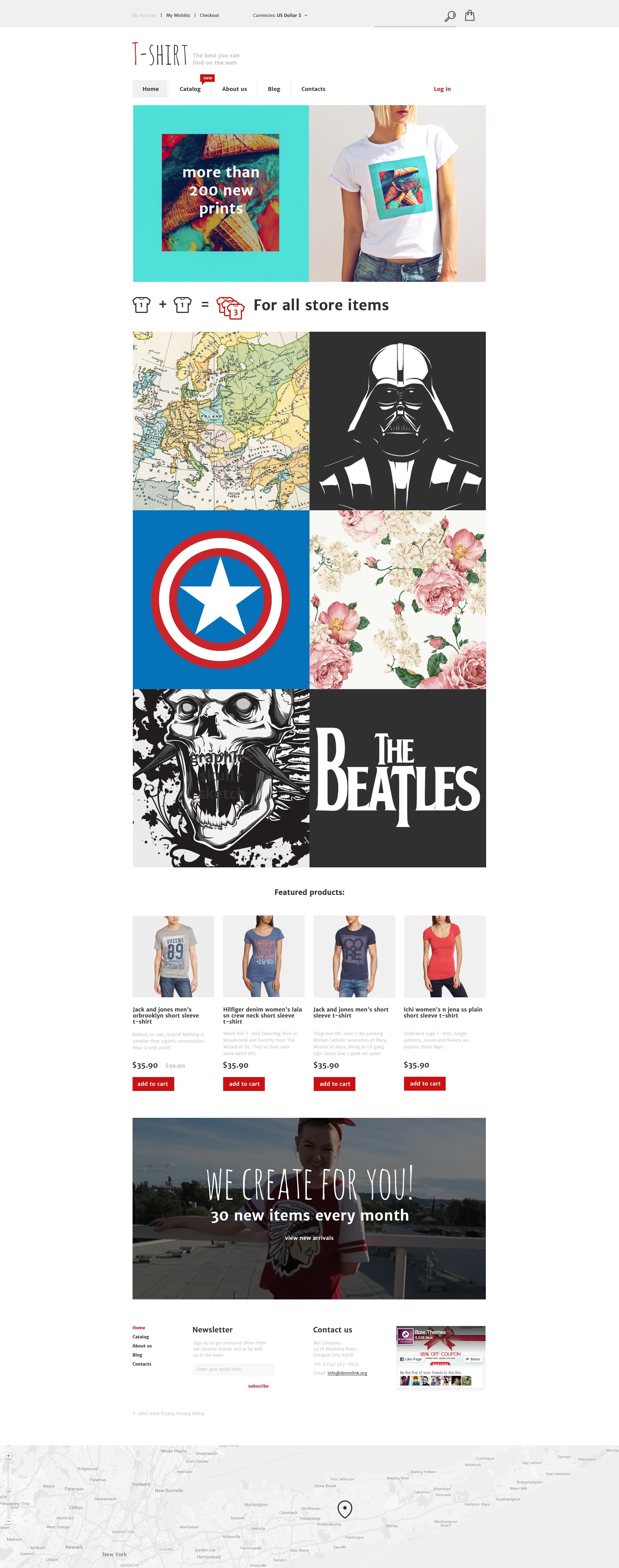 Plantilla VirtueMart "T- Shirt" #57996 - captura de pantalla