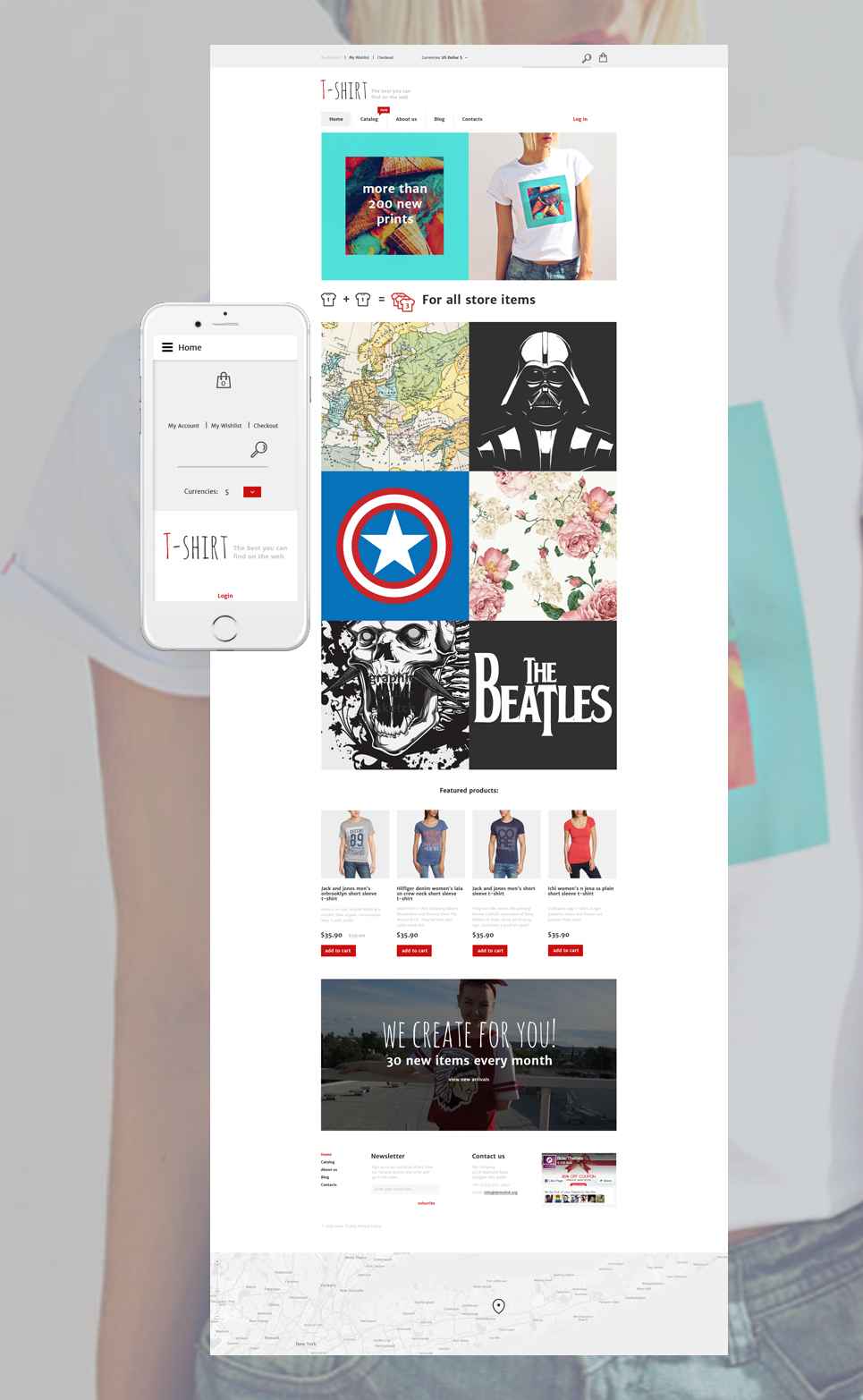 T- Shirt VirtueMart Template New Screenshots BIG