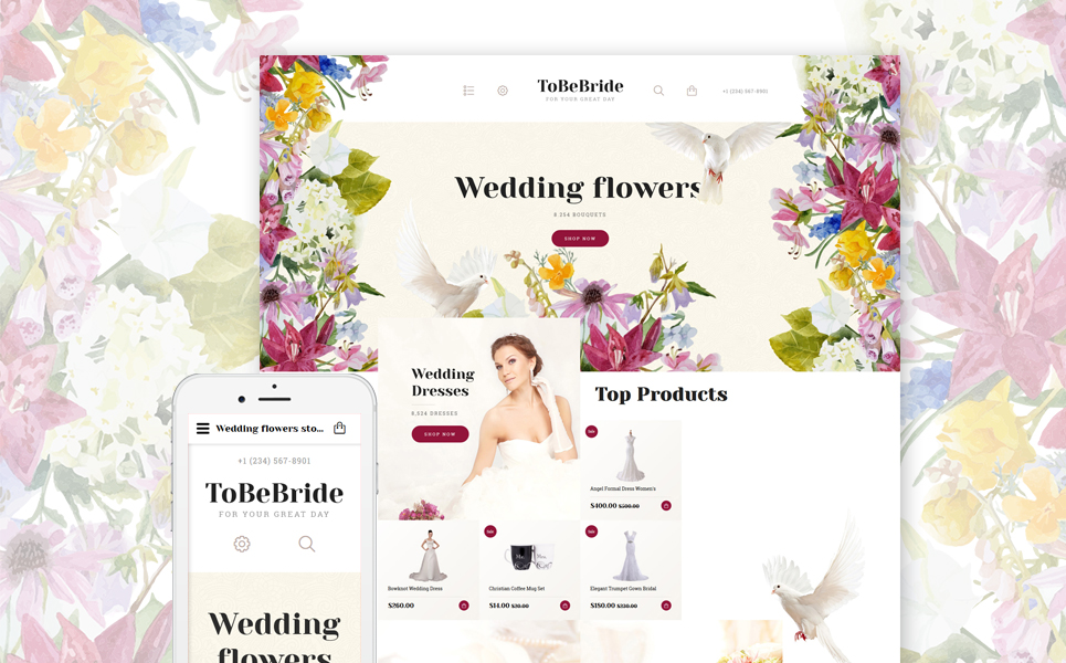 ToBeBride OpenCart Template New Screenshots BIG