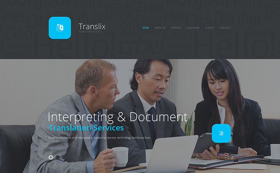 Translation Bureau Responsive Website Template 57925