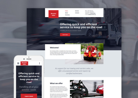 Trucking site template
