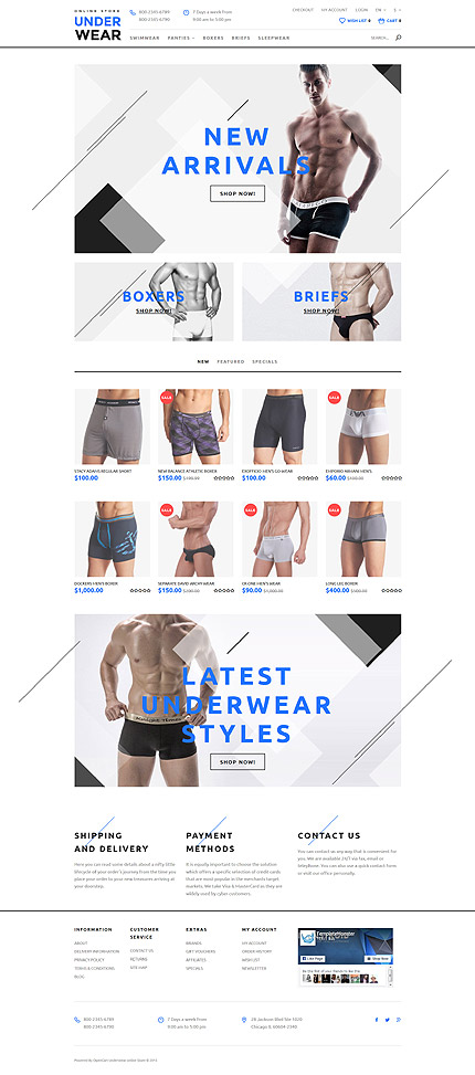 Kit Graphique #58025 Homme Hommes Opencart Template - OpenCart Main Page