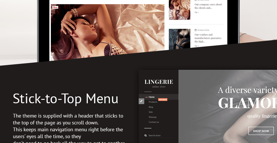 отзывчивая тема shopify для нижнего белья