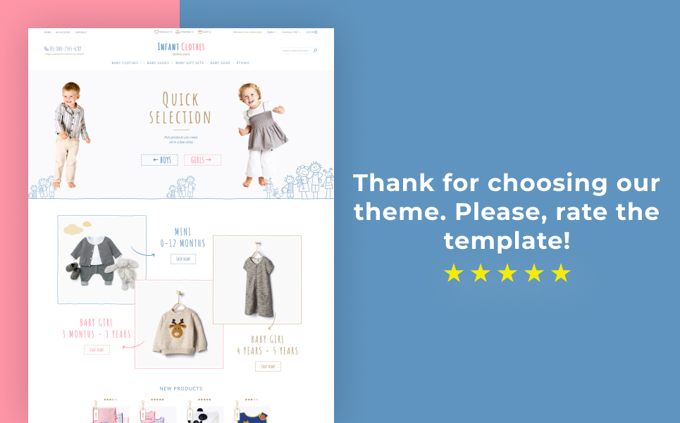 Infant Clothes Magento Theme