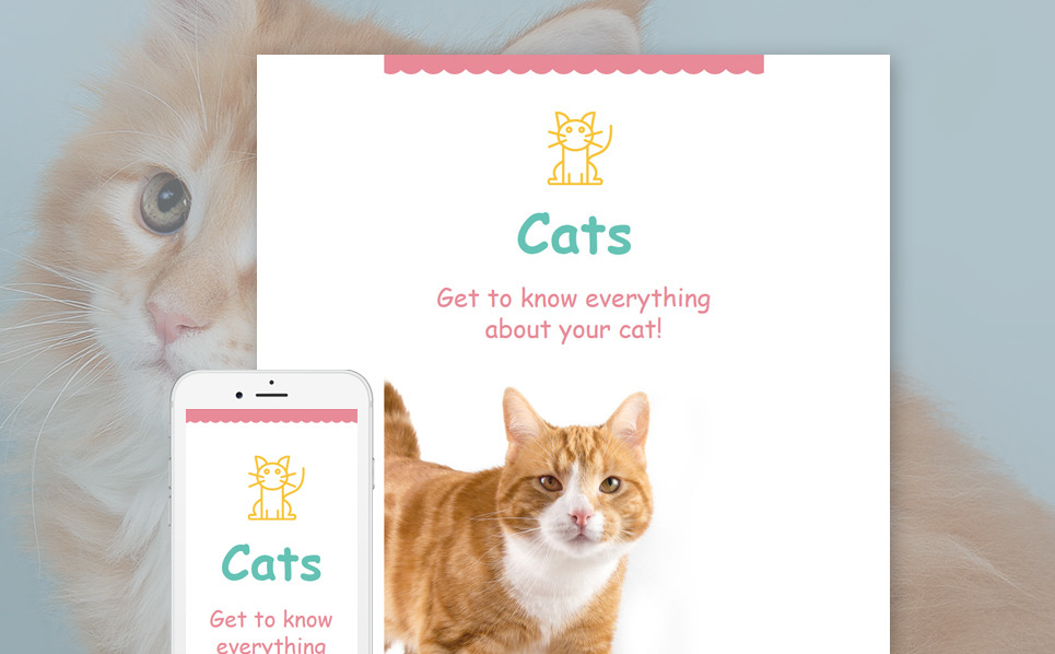 Cat Responsive Newsletter Template 58039