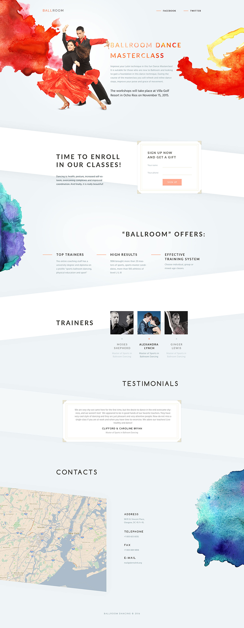 Dance Studio Responsive Landing Page Template New Screenshots BIG