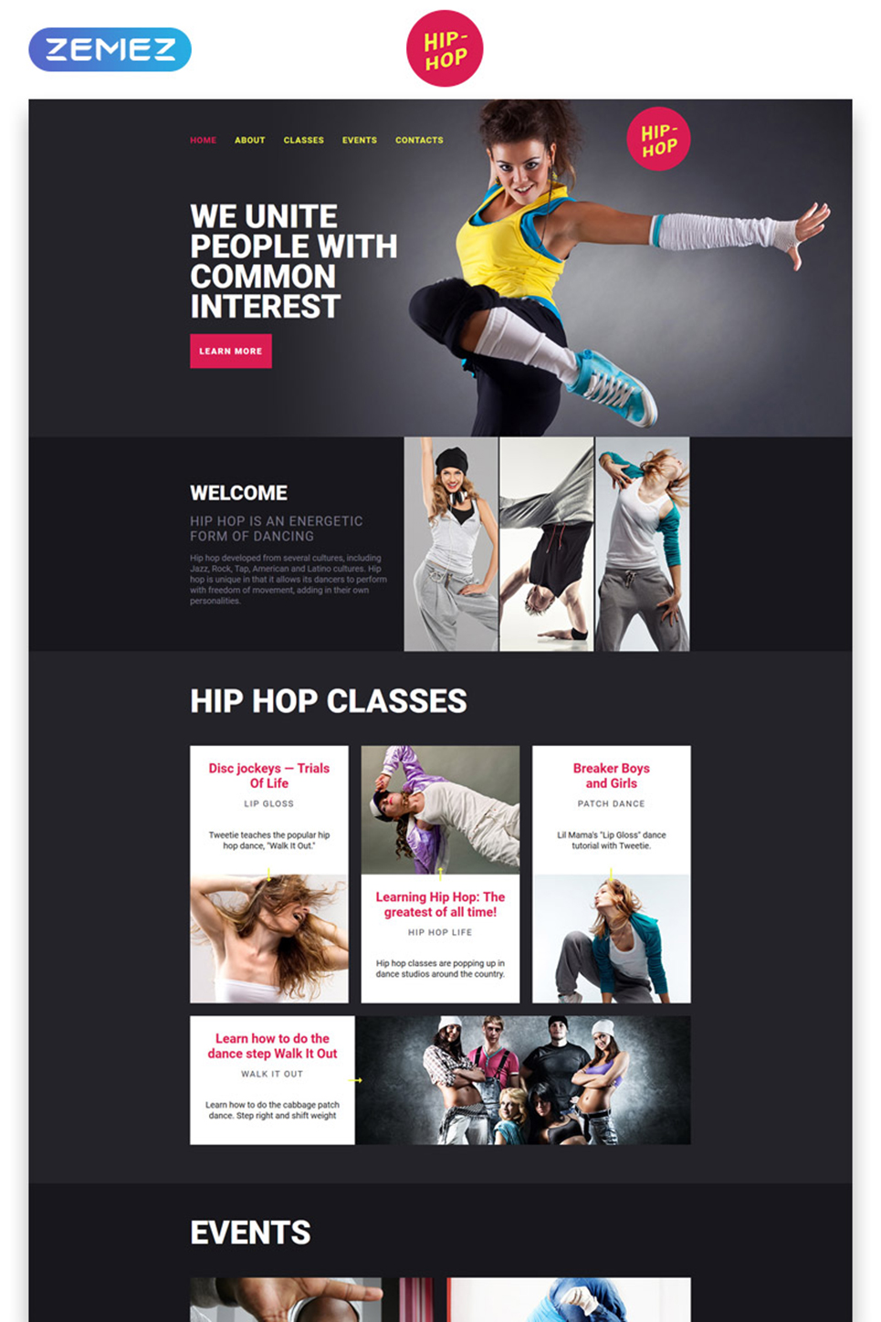 Dance Studio Responsive Landing Page Template New Screenshots BIG