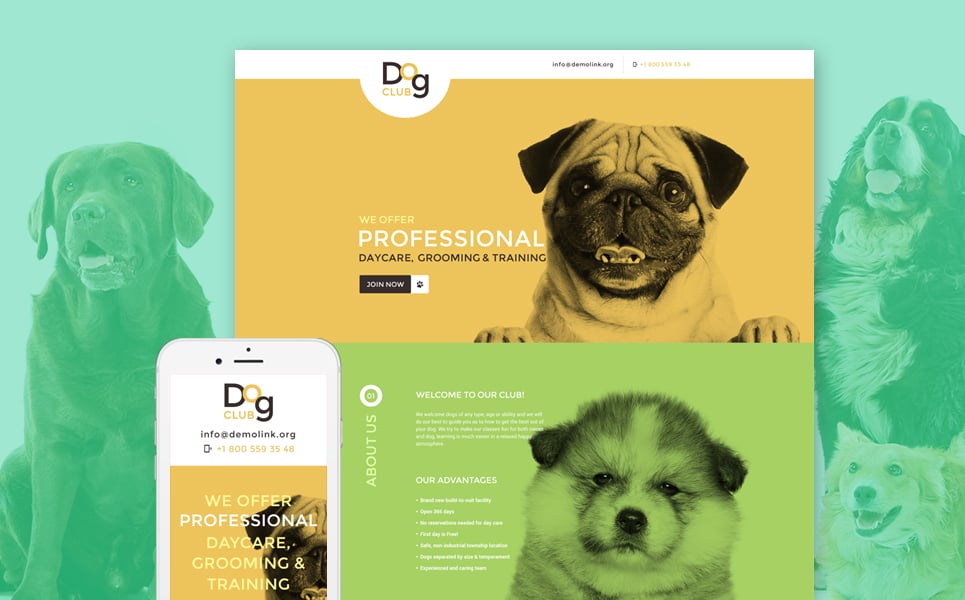 Dog Responsive Landing Page Template New Screenshots BIG