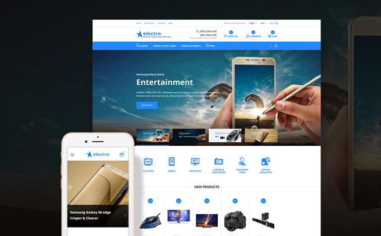 Electro Responsive Magento Theme Big Screenshot Electro Magento Theme New Screenshots BIG