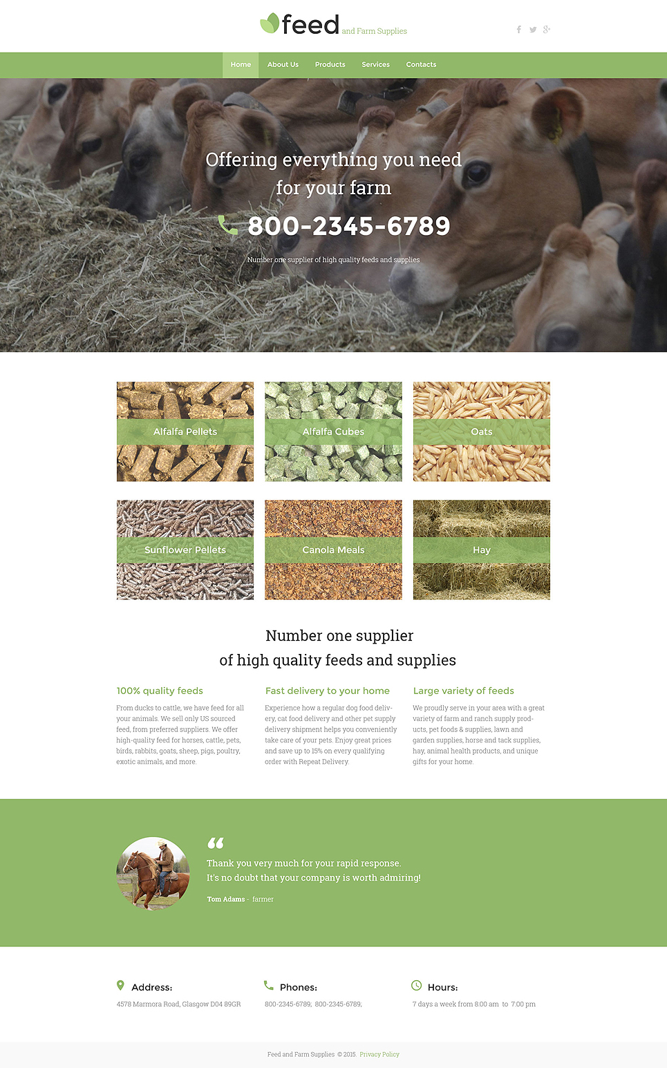 Farm Responsive Website Template New Screenshots BIG