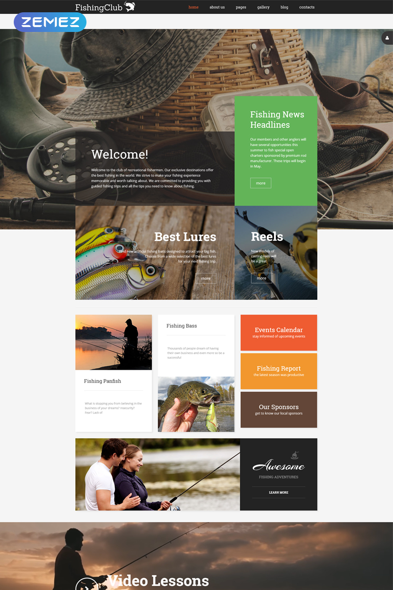 Fishing Responsive Joomla Template New Screenshots BIG