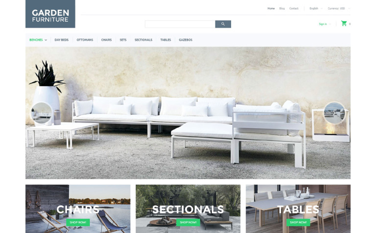 Garden Furniture Bootstrap PrestaShop Template Big Screenshot Garden Furniture PrestaShop Theme New Screenshots BIG
