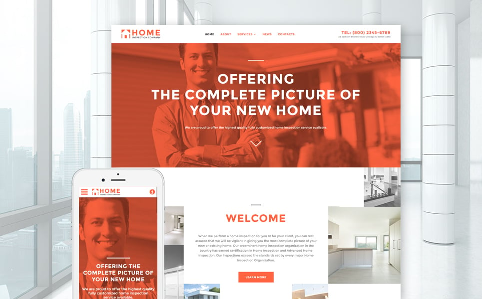 Home Inspector Responsive Website Template New Screenshots BIG