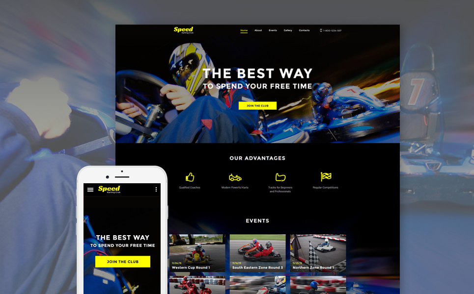 Karting Responsive Website Template New Screenshots BIG