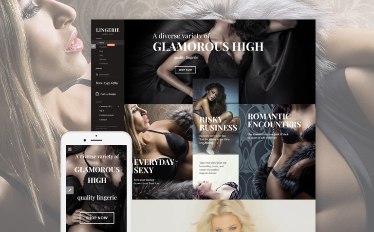 Lingerie Responsive Shopify Template Big Screenshot Lingerie Responsive Shopify Theme New Screenshots BIG