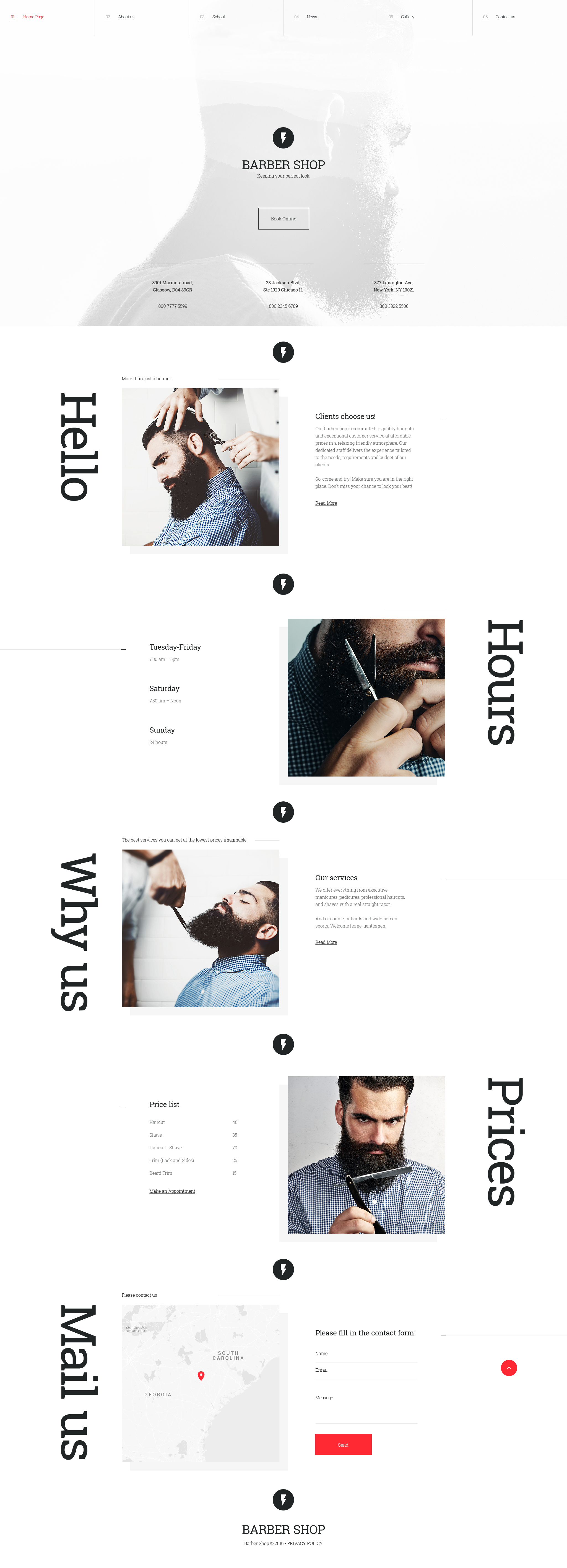 Plantilla Web "Barber Shop" #58087