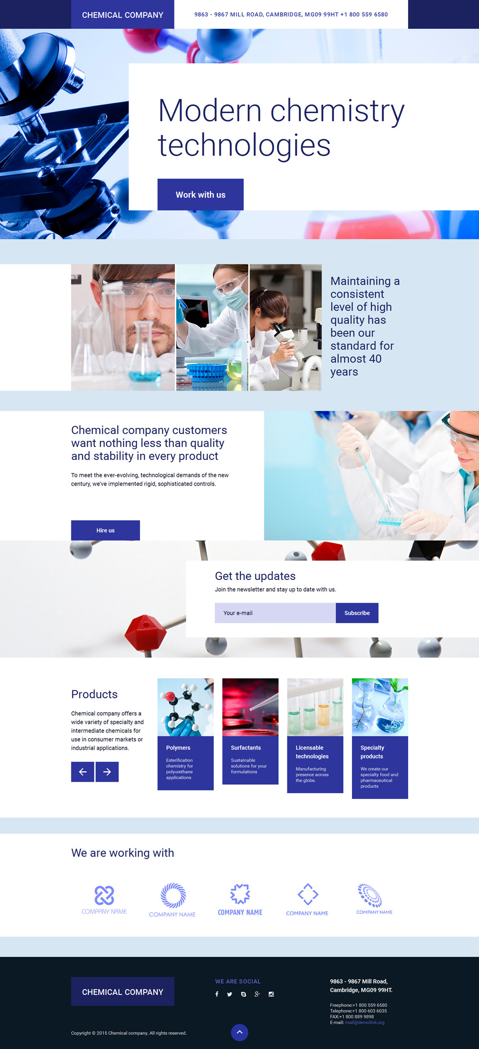 Science Lab Responsive Landing Page Template New Screenshots BIG