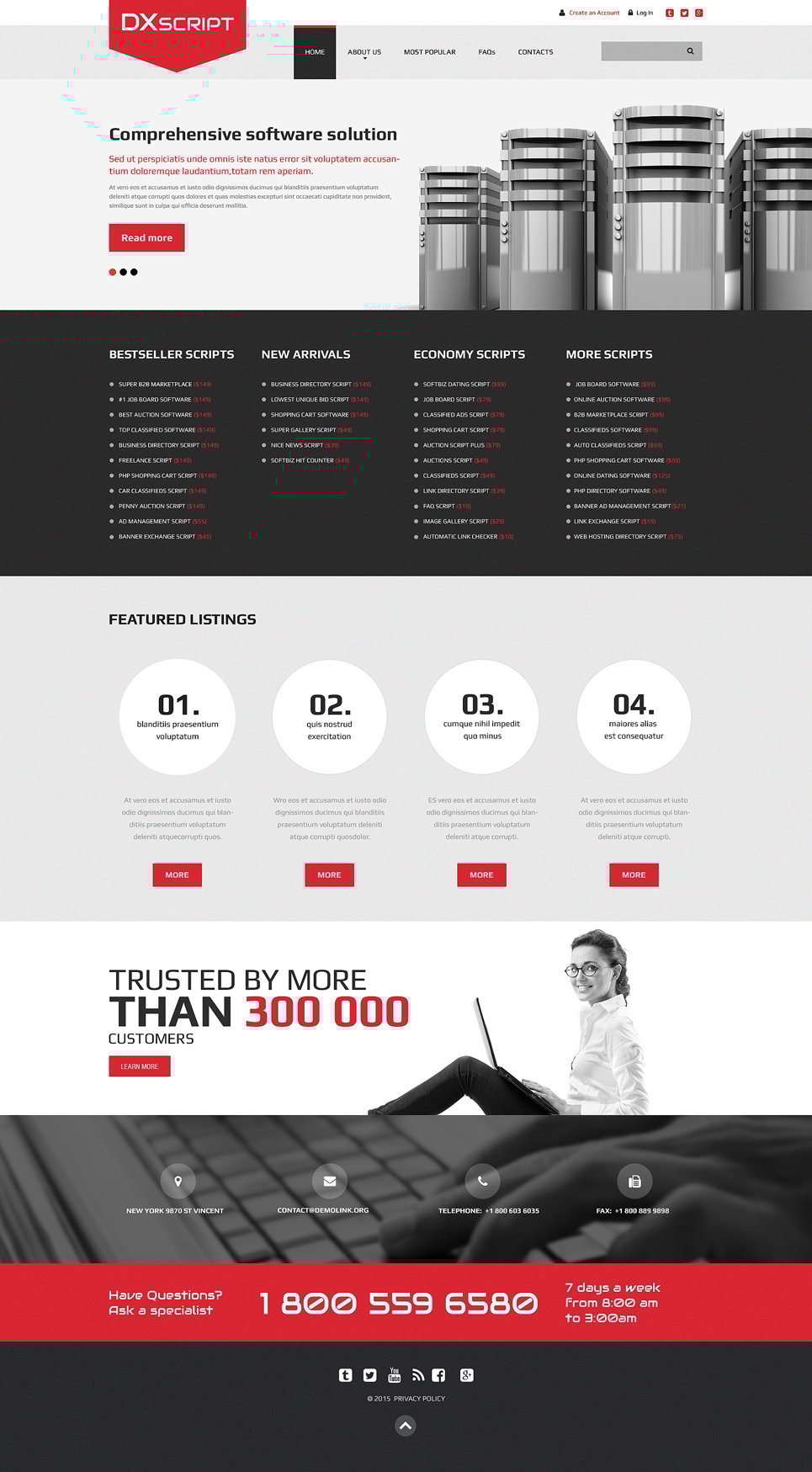 Software Responsive Website Template New Screenshots BIG