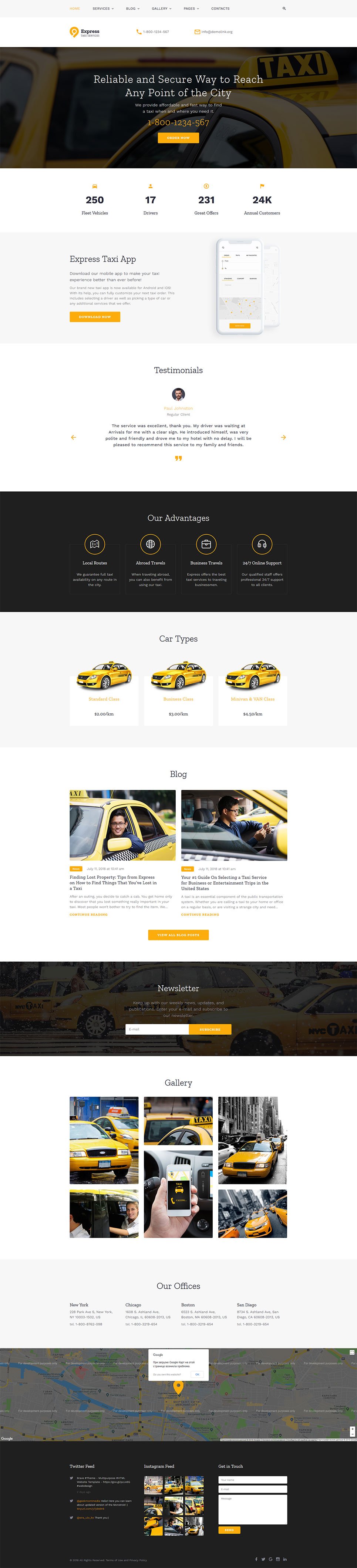 Taxi Vip Website Template New Screenshots BIG