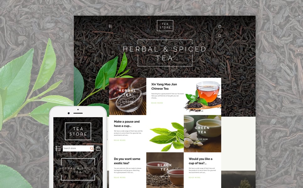 Tea Store Shopify Theme New Screenshots BIG