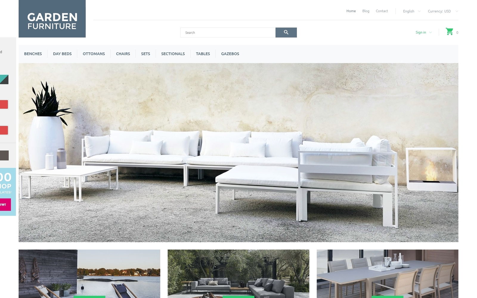 Tema De PrestaShop "Tienda de Muebles de Jardín" #58023