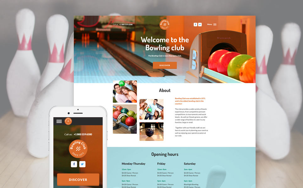 Bowling Club Website Template New Screenshots BIG