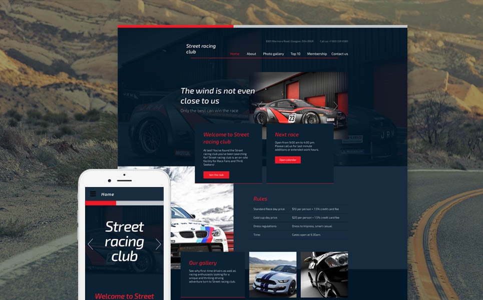 Car Club Responsive Website Template New Screenshots BIG