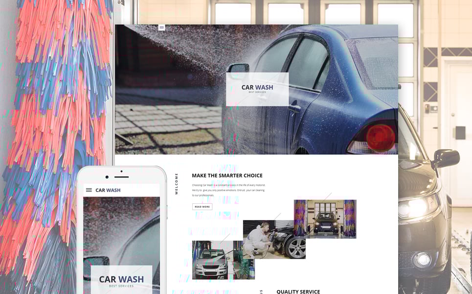 Car Wash Responsive Website Template New Screenshots BIG