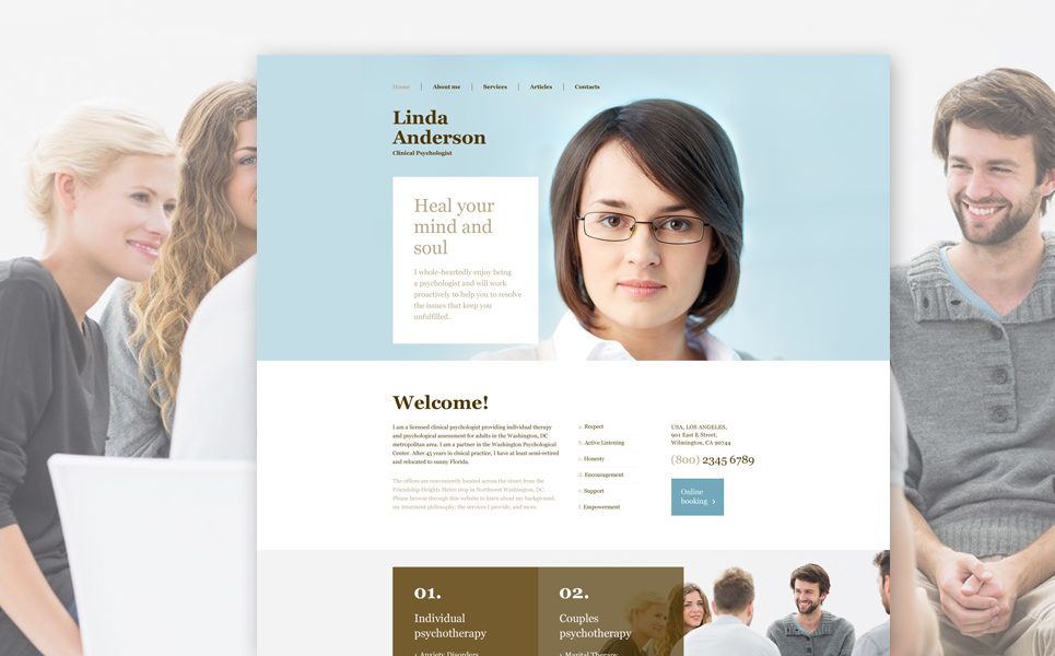 Clinical Psychologist Muse Template New Screenshots BIG