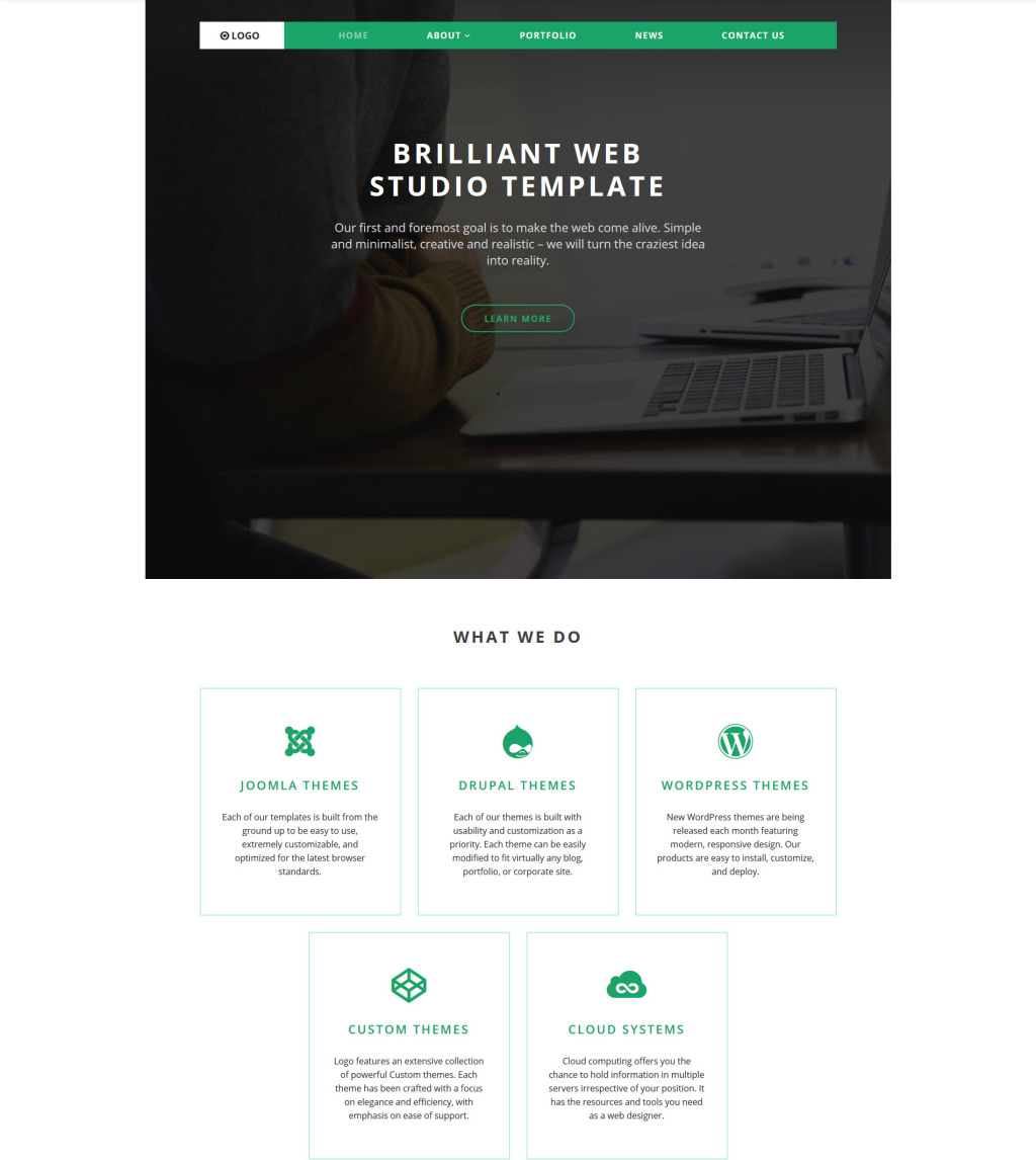 Design Studio Responsive Website Template #58104