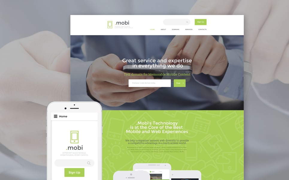 Dot Mobi Website Template New Screenshots BIG