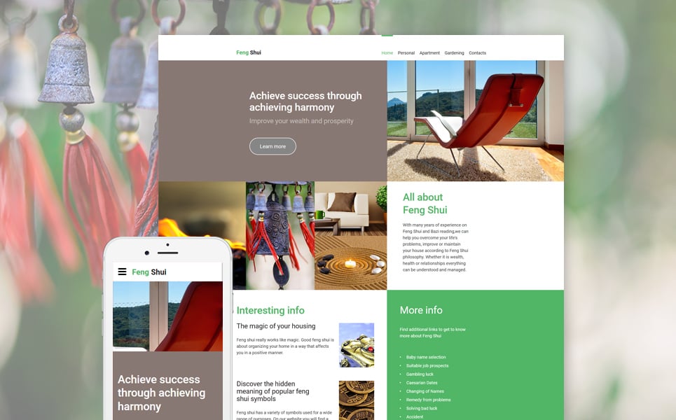 Feng Shui Website Template New Screenshots BIG