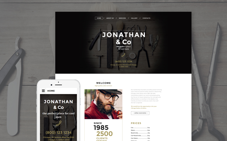 Hair Salon Responsive Website Template New Screenshots BIG