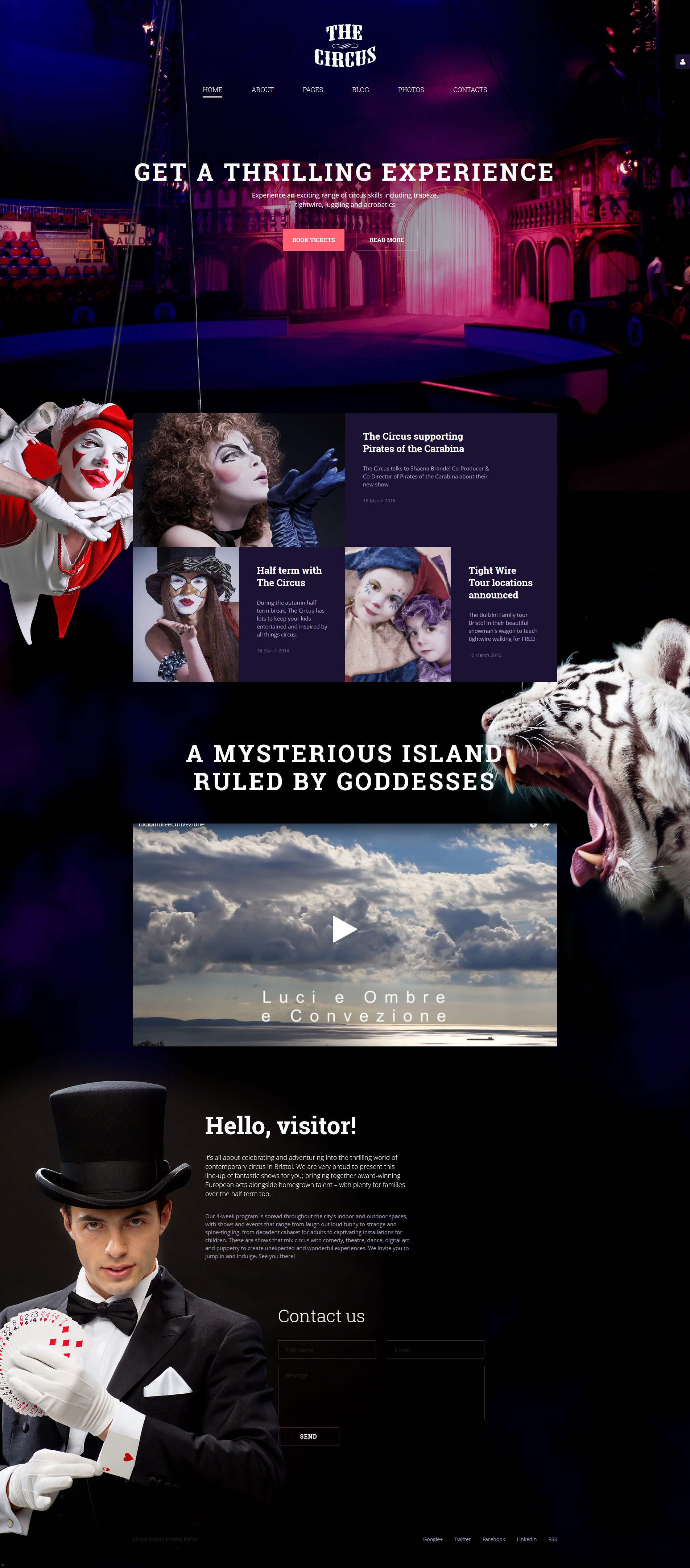 Joomla Vorlage namens "The Circus" #58147