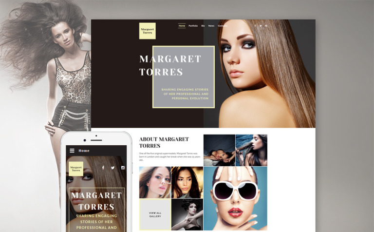 Margaret Torres Responsive Website Theme Big Screenshot Margaret Torres Website Template New Screenshots BIG